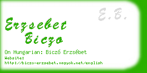 erzsebet biczo business card