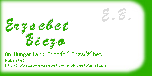 erzsebet biczo business card